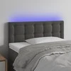 Galvūgalis su LED, tamsiai pilkas, 80x5x78/88cm, aksomas