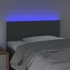 Galvūgalis su LED, tamsiai pilkas, 80x5x78/88cm, audinys