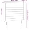 Galvūgalis su LED, tamsiai pilkas, 83x16x118/128cm, aksomas