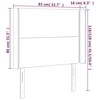 Galvūgalis su LED, tamsiai pilkas, 83x16x118/128cm, aksomas