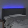 Galvūgalis su LED, tamsiai pilkas, 83x16x78/88cm, audinys