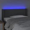 Galvūgalis su LED, tamsiai pilkas, 83x16x78/88cm, audinys