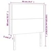 Galvūgalis su LED, tamsiai pilkas, 90x5x118/128cm, audinys