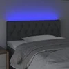 Galvūgalis su LED, tamsiai pilkas, 90x7x78/88cm, audinys