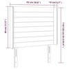 Galvūgalis su LED, tamsiai pilkas, 93x16x118/128cm, audinys