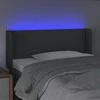 Galvūgalis su LED, tamsiai pilkas, 93x16x78/88cm, audinys