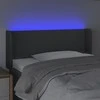 Galvūgalis su LED, tamsiai pilkas, 93x16x78/88cm, audinys