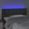 Galvūgalis su LED, tamsiai pilkas, 93x16x78/88cm, audinys