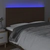 Galvūgalis su LED, tamsiai rudos, 200x5x118/128cm, audinys
