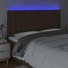 Galvūgalis su LED, tamsiai rudos, 200x5x118/128cm, audinys