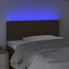 Galvūgalis su LED, tamsiai rudos spalvos, 100x5x78/88cm,audinys