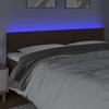 Galvūgalis su LED, tamsiai rudos spalvos, 160x5x78/88cm,audinys