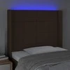 Galvūgalis su LED, tamsiai rudos spalvos, 83x16x118/128cm