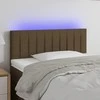 Galvūgalis su LED, tamsiai rudos spalvos, 90x5x78/88cm, audinys