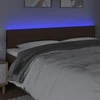 Galvūgalis su LED, tamsiai rudos spalvos, 180x5x78/88cm,audinys
