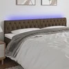 Galvūgalis su LED, tamsiai rudos spalvos, 200x7x78/88cm,audinys