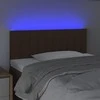 Galvūgalis su LED, tamsiai rudos spalvos, 80x5x78/88cm, audinys