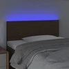 Galvūgalis su LED, tamsiai rudos spalvos, 80x5x78/88cm, audinys