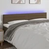 Galvūgalis su LED, tamsiai rudos spalvos, 200x5x78/88cm,audinys