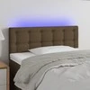 Galvūgalis su LED, tamsiai rudos spalvos, 90x5x78/88cm, audinys