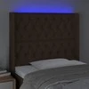Galvūgalis su LED, tamsiai rudos spalvos, 103x16x118/128cm