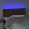 Galvūgalis su LED, tamsiai rudos spalvos, 80x5x78/88cm, audinys