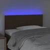 Galvūgalis su LED, tamsiai rudos spalvos, 100x5x78/88cm,audinys