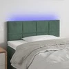 Galvūgalis su LED, tamsiai žalias, 100x5x78/88cm, aksomas