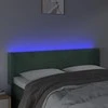 Galvūgalis su LED, tamsiai žalias, 147x16x78/88cm, aksomas