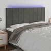 Galvūgalis su LED, tamsiai žalias, 160x5x118/128cm, aksomas