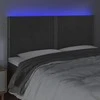 Galvūgalis su LED, tamsiai žalias, 160x5x118/128cm, aksomas