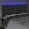 Galvūgalis su LED, tamsiai žalias, 160x5x118/128cm, aksomas