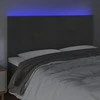 Galvūgalis su LED, tamsiai žalias, 160x5x118/128cm, aksomas