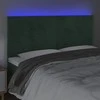 Galvūgalis su LED, tamsiai žalias, 180x5x118/128cm, aksomas