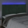 Galvūgalis su LED, tamsiai žalias, 180x5x118/128cm, aksomas