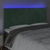 Galvūgalis su LED, tamsiai žalias, 180x5x118/128cm, aksomas
