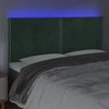 Galvūgalis su LED, tamsiai žalias, 180x5x118/128cm, aksomas