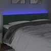 Galvūgalis su LED, tamsiai žalias, 180x5x78/88cm, aksomas