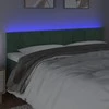 Galvūgalis su LED, tamsiai žalias, 180x5x78/88cm, aksomas