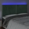 Galvūgalis su LED, tamsiai žalias, 200x5x118/128cm, aksomas