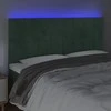 Galvūgalis su LED, tamsiai žalias, 200x5x118/128cm, aksomas