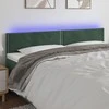 Galvūgalis su LED, tamsiai žalias, 200x5x78/88cm, aksomas