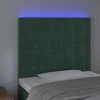 Galvūgalis su LED, tamsiai žalias, 90x5x118/128cm, aksomas