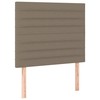 Galvūgalis su LED, taupe spalvos, 100x5x118/128cm, audinys