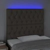 Galvūgalis su LED, taupe spalvos, 100x7x118/128cm, audinys