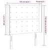Galvūgalis su LED, taupe spalvos, 103x16x118/128cm, audinys