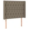 Galvūgalis su LED, taupe spalvos, 103x16x118/128cm, audinys