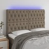 Galvūgalis su LED, taupe spalvos, 144x7x118/128cm, audinys