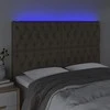 Galvūgalis su LED, taupe spalvos, 144x7x118/128cm, audinys