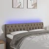Galvūgalis su LED, taupe spalvos, 144x7x78/88cm, audinys